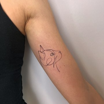 one-line татуировки