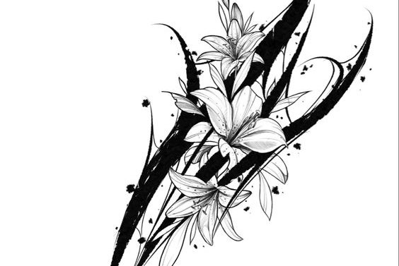 Тату-ескізи "Квіти"