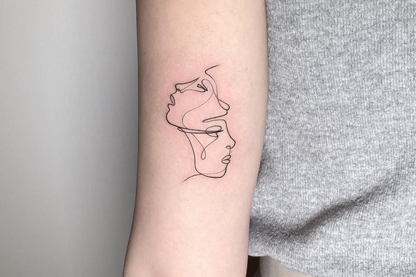 one-line татуировки