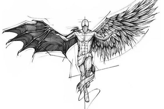 Тату ескізи крил