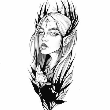 Тату-ескізи "Ельф"