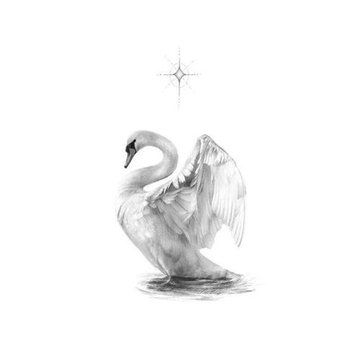 Тату-эскиз лебедь