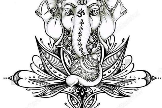 Тату эскизы ганеши