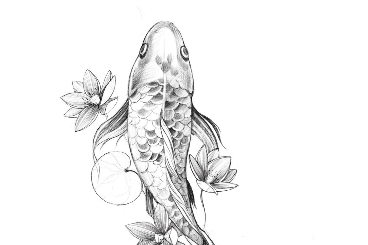 Тату-эскиз рыба