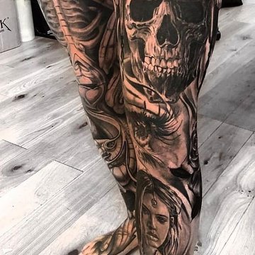 Татуировки на ногу для мужчин