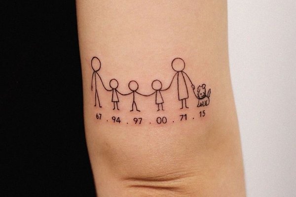 тату на честь сім’ї