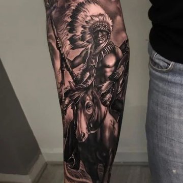 Тату эскизы индейца