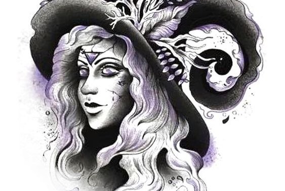 ведьма тату эскиз