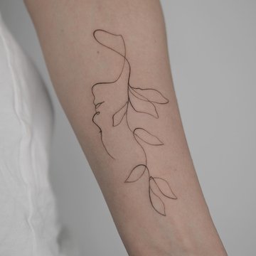 one-line татуировки
