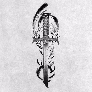 Тату эскизы кинжала