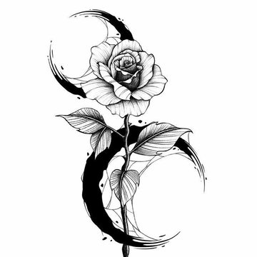 Тату эскизы месяц