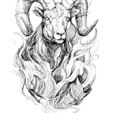 Тату ескізи баран