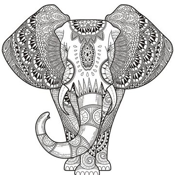 Тату ескізи індійського слона