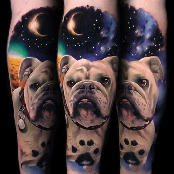 Тату ескізи бульдог