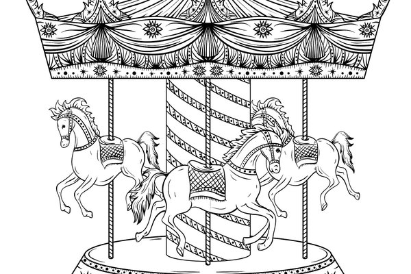 Тату-эскиз карусель
