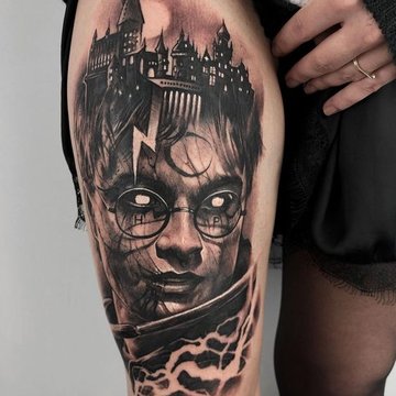 тату в стиле Гарри Поттера