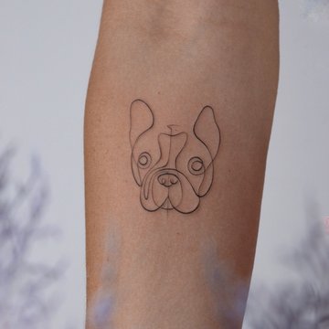 one-line татуировки