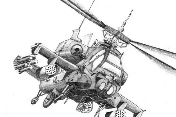 вертолет эскиз