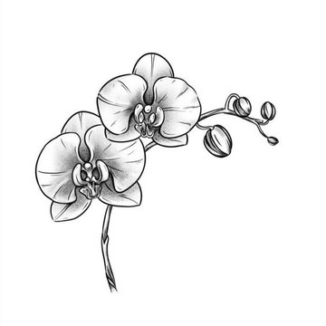 Тату-ескізи орхідея