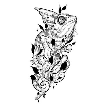 Тату-ескізи "Хамелеон"