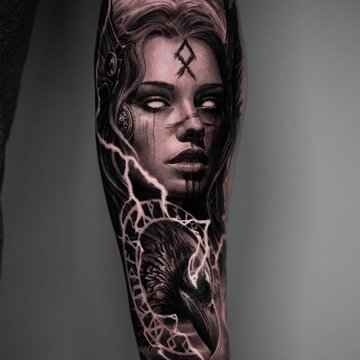 татуировка Валькирия