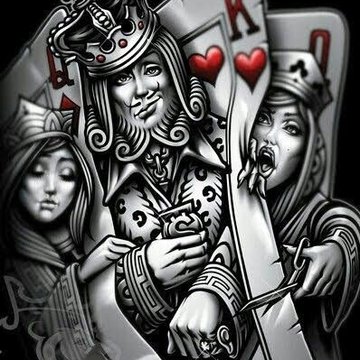 Тату ескізи гральних карт