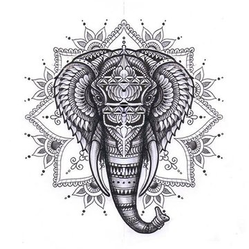 Тату ескізи індійського слона