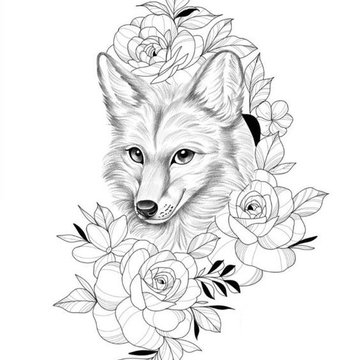 Тату ескізи лисиця