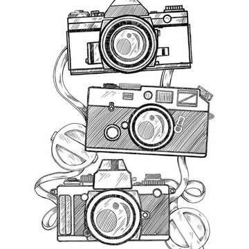 Тату-эскизы "фотоаппарат"
