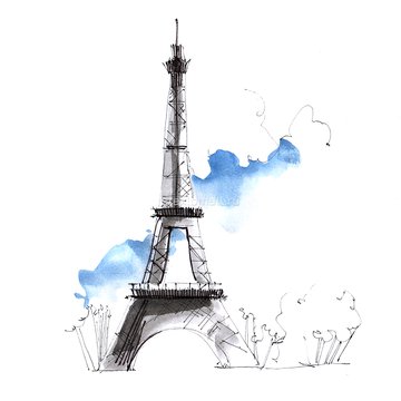 Тату-ескізи "Ейфелева вежа"