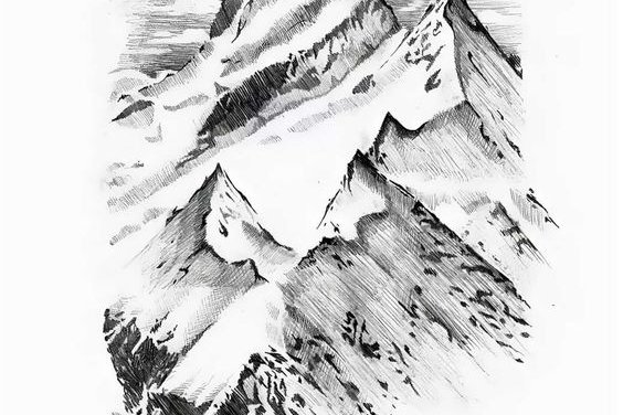 тату гор на спине