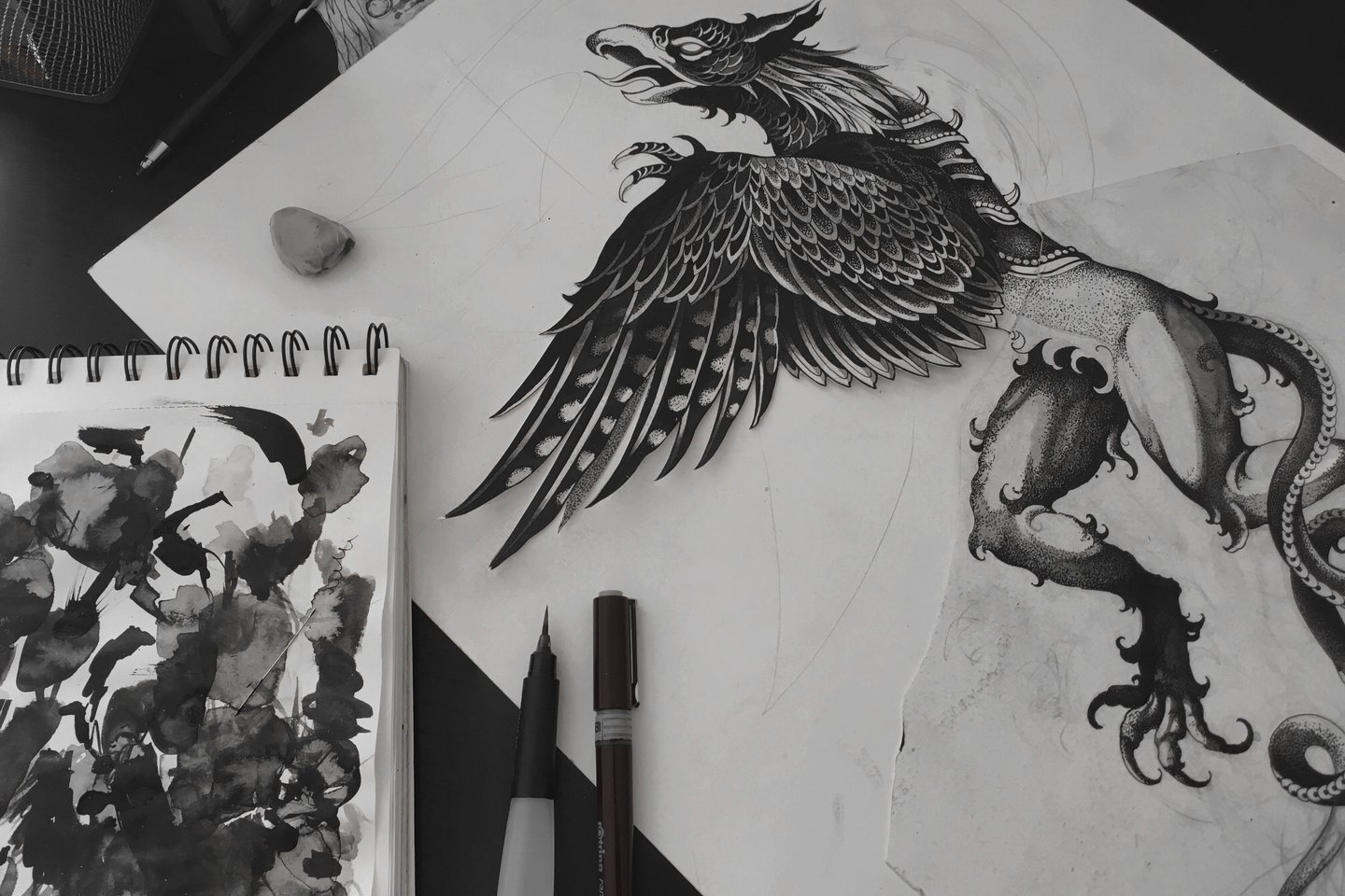 Тату эскизы грифон