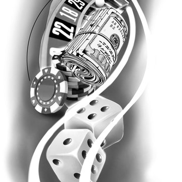 Тату эскизы игральных камней