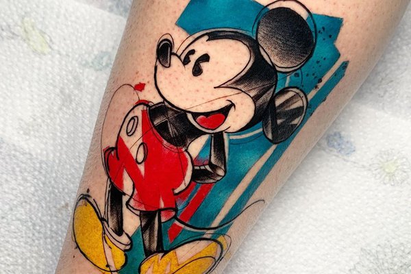 Тату эскизы  Микки Маус