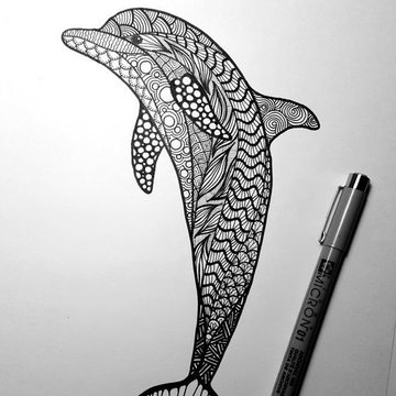 Тату эскизы дельфин