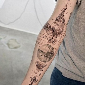 тату в стилі файн лайн