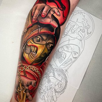 Mortal Kombat тату