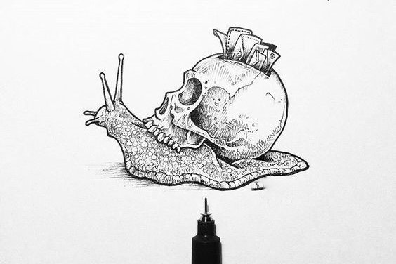 Тату - эскизы улитка