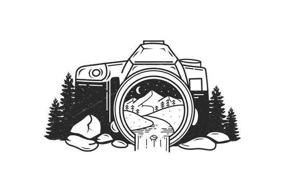 Тату-эскизы "фотоаппарат"