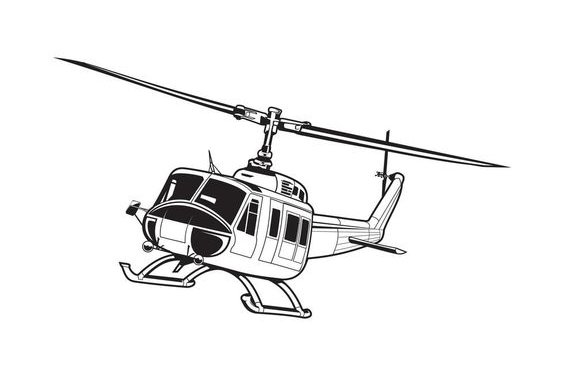 эскиз вертолет