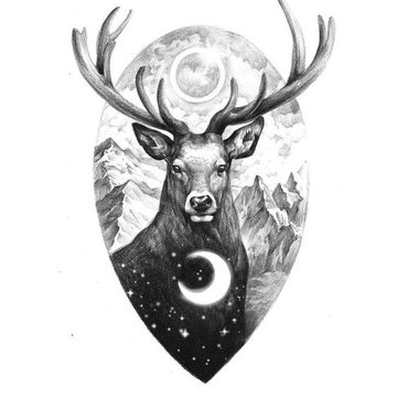 Тату ескізи олень