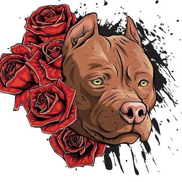 Тату эскизы питбуль