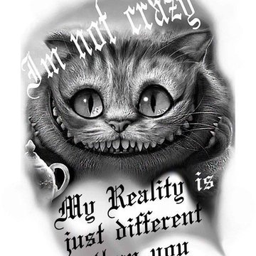 Тату эскизы чеширский кот