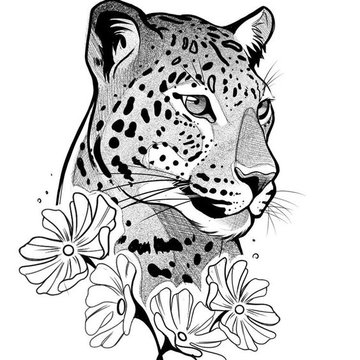 Тату эскизы ягуара