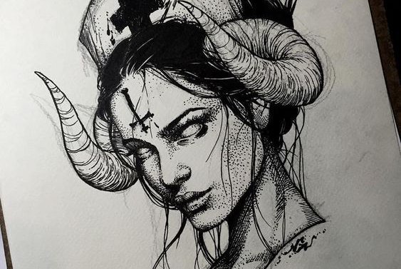 Тату эскизы демона