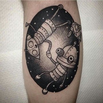 Тату - ескізи "Робот"