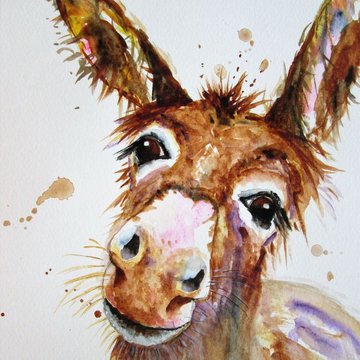 Тату-эскиз осел