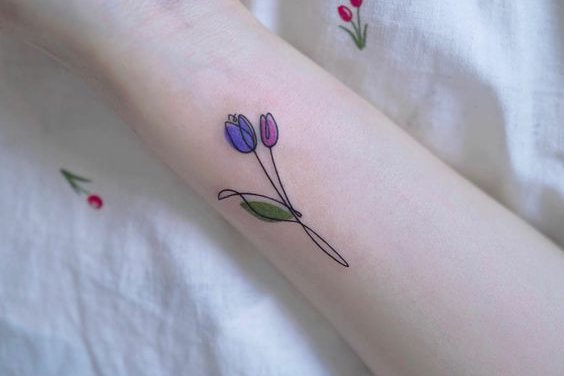 Тату ескізи "Тюльпан"
