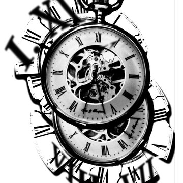 Тату ескізи годинник