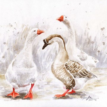 Тату ескіз гусак